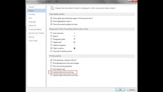 How do I update all fields in MS Word documents EVEN IF DOCUMENT HAS TABLES with FIELDS or FORMULAS