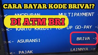Cara Membayar  Briva, Pembayaran pakai kode Briva di Atm BRI Tutorial Bank