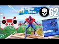 BEST Controller Fortnite Settings + 62 Kill Solo Squad Fortnite Game !