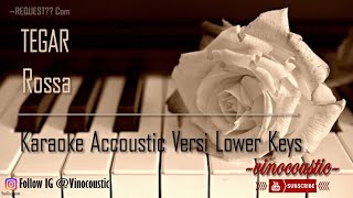 Rossa - Tegar Karaoke Piano Versi Lower Keys
