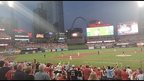 Braves-Cardinals game at Busch Stadium in St  Louis