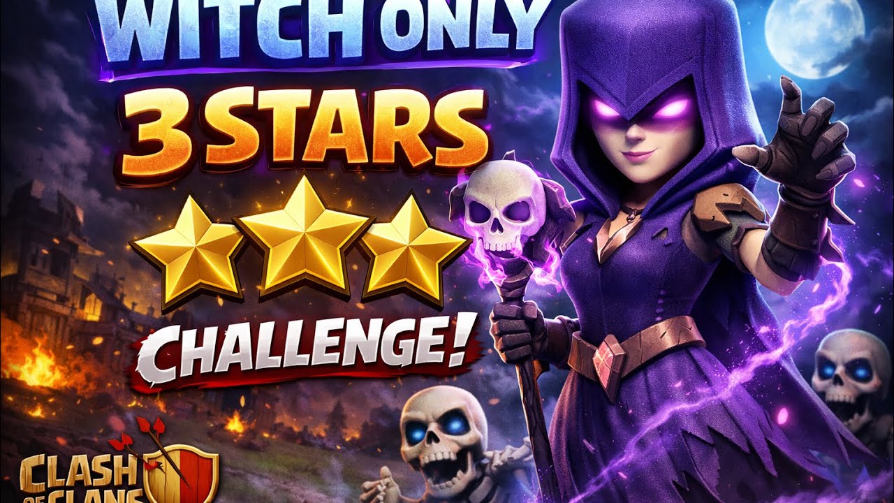 PURE MAGIC! 🔮 The Hardest No-Hero Witch Challenge.  || Clash Of Clans ||
