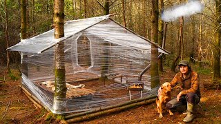 Strange Woodland House With A Wood stove | Full Build | Survival Shelter | Fire | Dog by BUSHCRAFT TOOLS 11,051 views 1 month ago 47 minutes