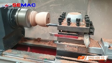 Máy tiện gỗ cnc - máy tiện chày cối gỗ tự động - SMQH 1500 CNC | Máy Gỗ Quốc Duy Channel