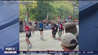 Strangers carry runner over NYC Marathon finish line