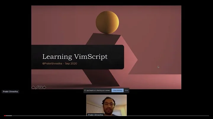 Learning Vimscript  - #vimconflive 2020