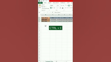👉Excel Tips And Tricks Transpose Function In Excel #excel #shortsfeed #exceltips #shorts
