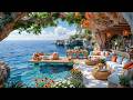 Upbeat Bossa Nova Music At Beach Cafe Ambience Morning Jazz Ocean Wave Sounds For Relaxing 