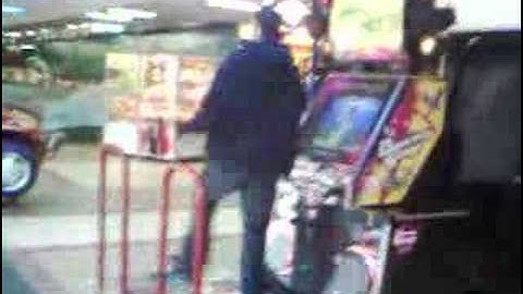 drunk guy on dance machine