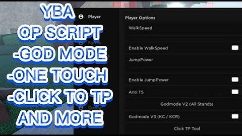 Roblox Script! | YBA | God Mode, One Touch, Click To TP | (Pastebin) (Raw) Working 2023