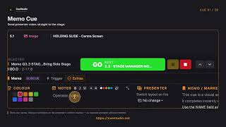 Memo Cues - CueStudio Show Control Software