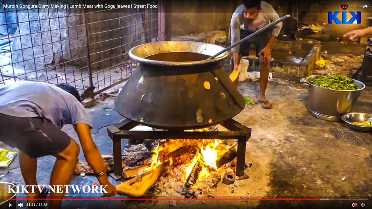 Mutton Gongura Curry Making | Lamb Meat with Gogu leaves | Street Food | KikTV Network