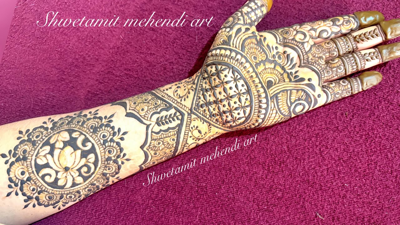 Front hand bridal mehendi design tutorial video 2026,Shwetamit mehendi art ,dulhan mehendi design 