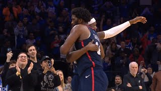 Joel Embiid scores 70 points and gets standing ovation vs Spurs 😱