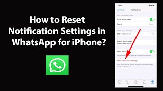 How to Reset Notification Settings in WhatsApp for iPhone