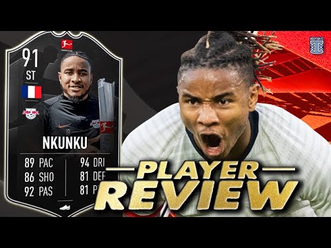 91 NKUNKU BUNDESLIGA PLAYER OF THE MONTH PLAYER REVIEW - POTM NKUNKU - FIFA 22 ULTIMATE TEAM