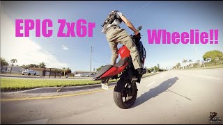 Epic Zx6r Wheelie Footage!??Insta360 One X First Test