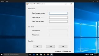 How to create Simple Interest Calculator