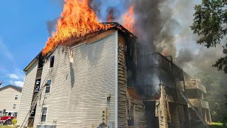 4-alarm fire breaks out at Salisbury apartment complex