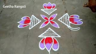Vaigasi Madham kolam/Friday Rangoli/Pandaga muggulu/Star kolam/Padikolam/Easy Rangoli/Geetha Rangoli