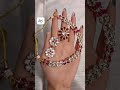 Kundan Necklace With Matching Earrings & Ring