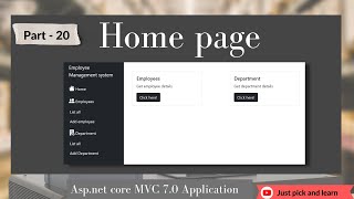 Part-20: Home page using bootstrap cards in asp.net core MVC | Asp.net core MVC 7.0 project