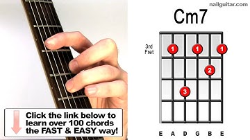 Cm7 - Mini Chords Lessons - How To Play Minor 7th Bar Chords Easy & Free