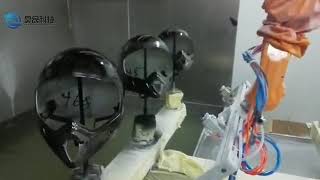 Fully Helmets spray painting robot arm