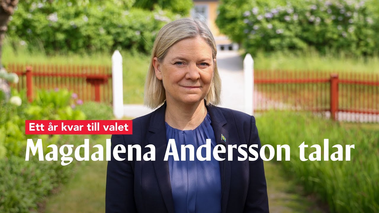 LIVE: Magdalena Andersson håller tal – Ett år kvar till valet