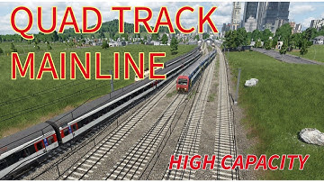 Constructing a 4 track express mainline | Transport Fever 2