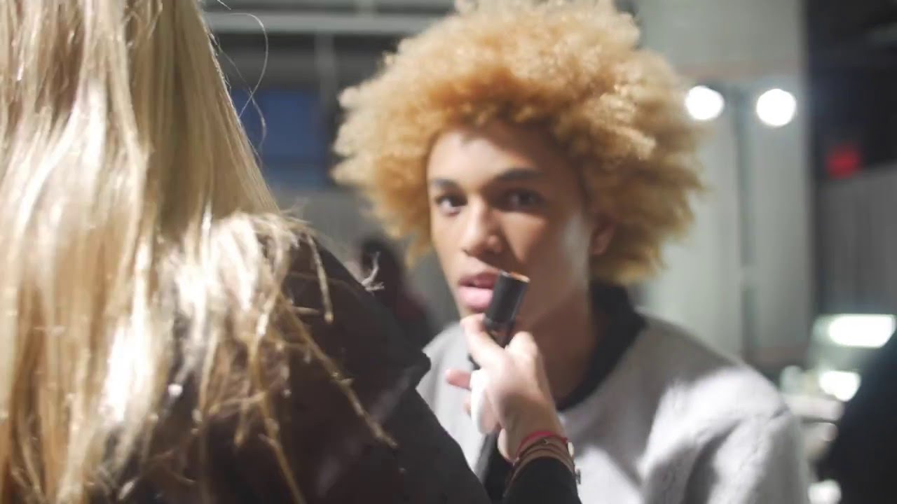 Lab Series Backstage at Ovadia & Sons Runway Show NYMFW Fall 16