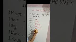 How to convert Time unit in second #shorts #educational #viralvideo #timeconversion #time