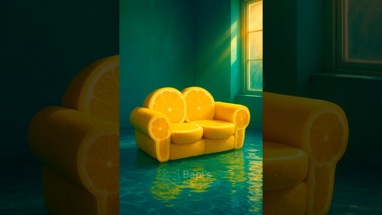 ✨ "The Citrus Lounge: A Sofa Made of Limes" 