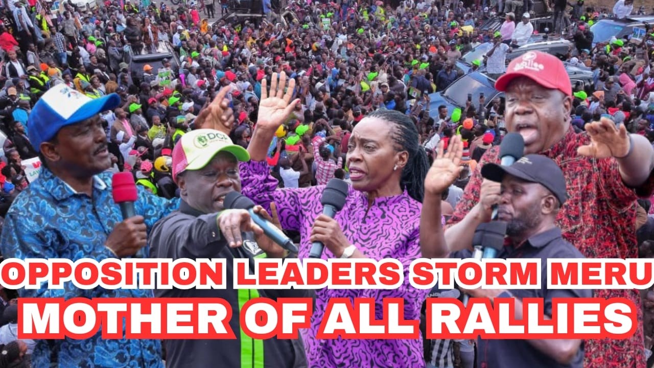 Live: Gachagua,Kalonzo, Matiangi, Natembeya & Opposition Hold Mother of All Rallies Mt.Kenya tour
