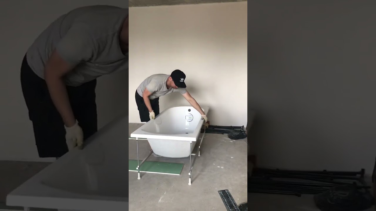 Монтаж акриловой ванны
