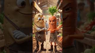 Gajar aur Aalu Ki Majedar Baatein! 🥕🥔 AI Animated Veggie Fun