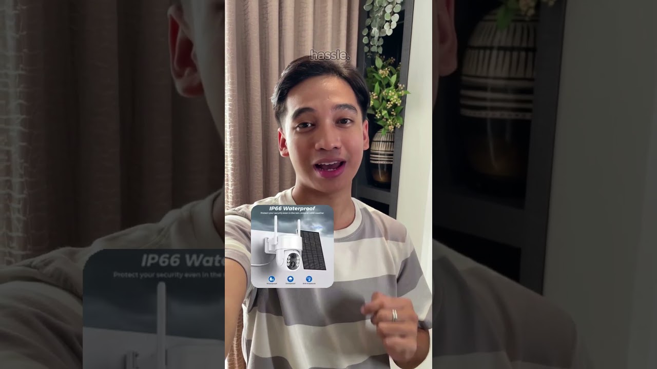 BESDER Caméra de surveillance extérieure solaire P