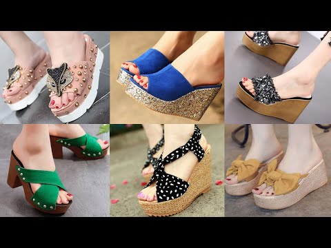 Wedge Heels Sandals Flip Flops Designs 