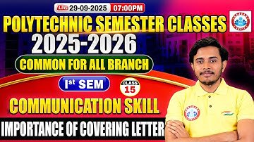 Polytechnic 1st Semester Communication Skills | Importance of Covering Letter | BTEUP 1st Semester