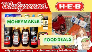 💁🏻‍♀️MONEYMAKER Haul at Walgreens   H-E-B Food Deals  | Digital Coupons Only! 😊
