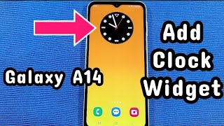 How to add clock widget on home screen for Samsung Galaxy A14 screenshot 5