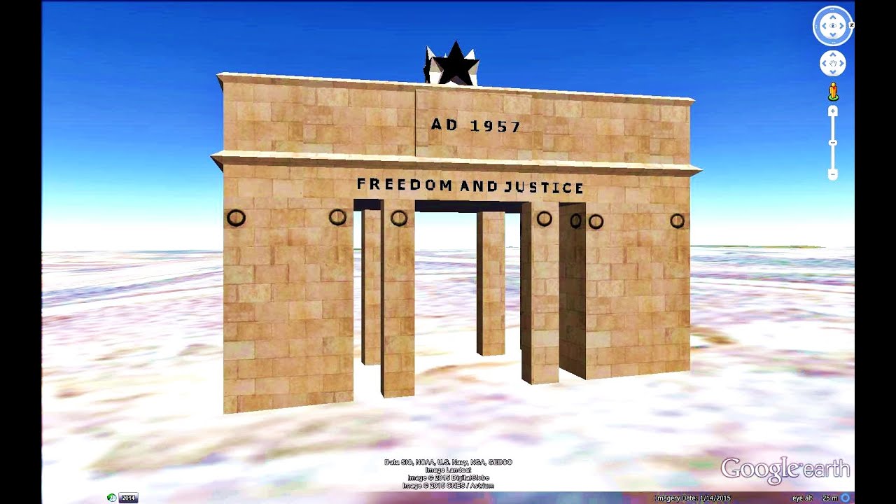 HISTORICAL PLACES OF GHANA IN GOOGLE EARTH