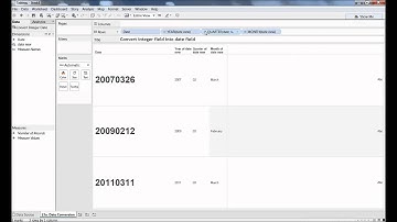 converting a date field from an integer or a string to a date: Tableau Quickvids