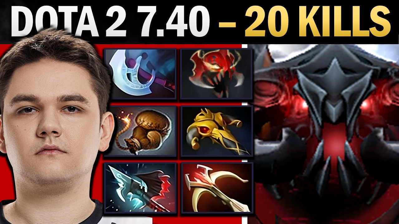 Shadow Fiend Pro Carry with 20 Kills and Manta - Dota 2 Gameplay