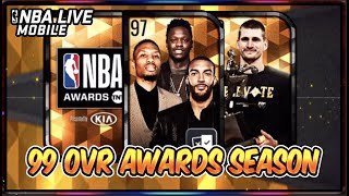 99 OVR Awards Season Master Masters Pack Opening!! | NBA LIVE Mobile 21 S5 Awards Season