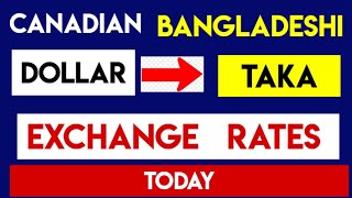 Canadian Dollar To Bangladeshi Taka Cad To Bdt Currency Exchange Rates Today 29 March 2025