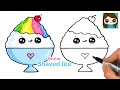 How to draw shaved snow ice dessert  cute food art