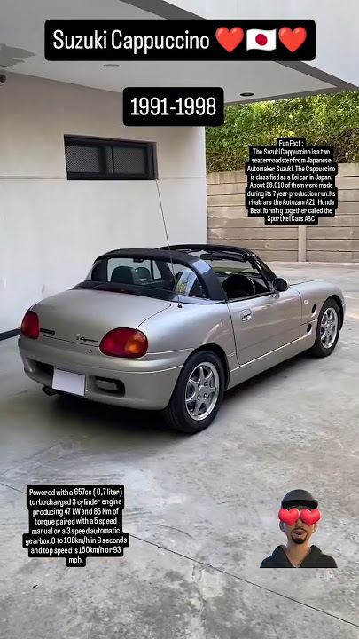 Suzuki Cappuccino ❤️🇯🇵❤️ #likeandsubscribe #suzuki #cappuccino#keicar#90s #sportscar#japan#shorts