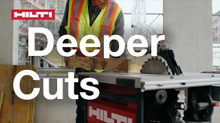 Even deeper cutting with Hilti's compact table saw | Hilti SCT 60-22 Table Saw