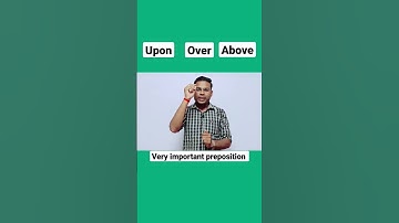 Preposition in English grammar | Upon |  over | above  #shorts  #short